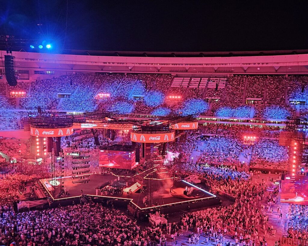 Estadio de La Cartuja en Sevilla durante la Velada del Año, lleno de público